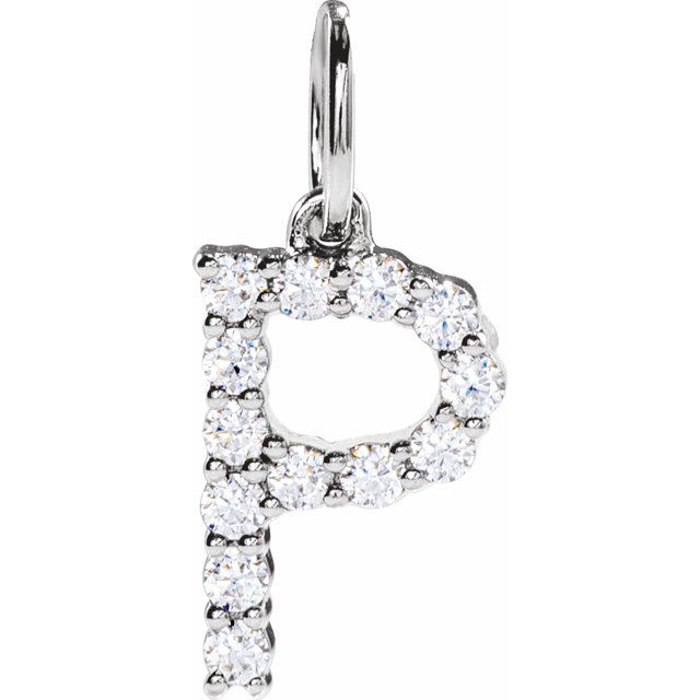1/5 Ctw Lab-Grown Diamond Initial Pendant