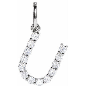 1/5 Ctw Lab-Grown Diamond Initial Pendant
