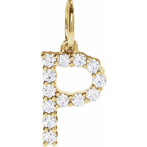 1/5 Ctw Lab-Grown Diamond Initial Pendant