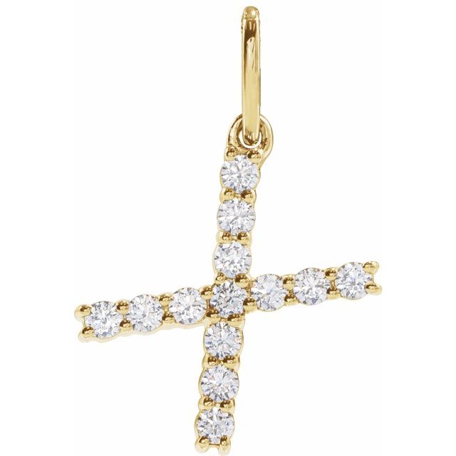 1/5 Ctw Lab-Grown Diamond Initial Pendant