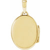 14K Yellow Gold Custom Engravable Oval Locket - Timeless Elegance