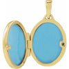 14K Yellow Gold Custom Engravable Oval Locket - Timeless Elegance