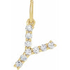 14K Yellow Gold Lab-Grown Diamond Initial A Pendant - Elegant Gift