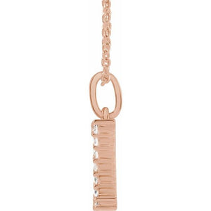 14K Yellow Gold Initial A Necklace with 1/5 CTW Lab-Grown Diamonds