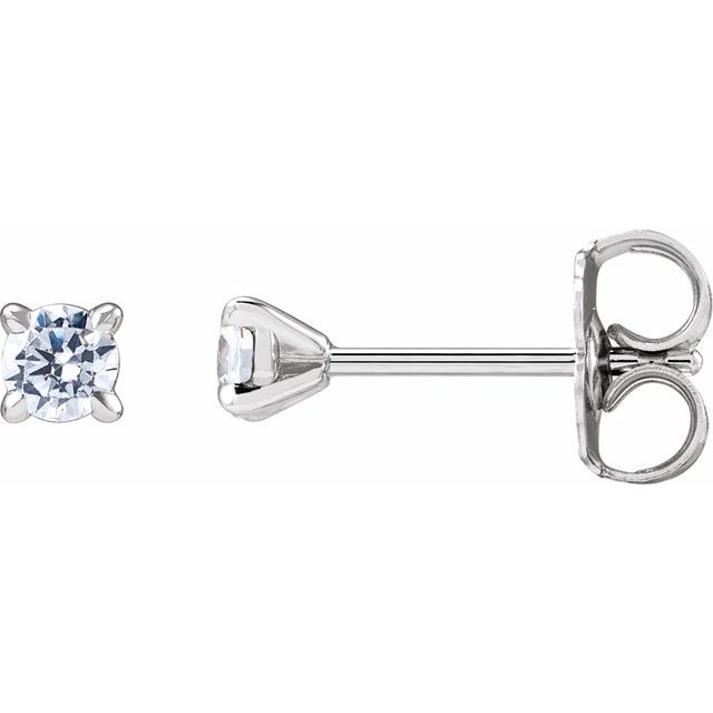 14K Gold Lab-Grown Diamond 4-Prong Claw Stud Earrings