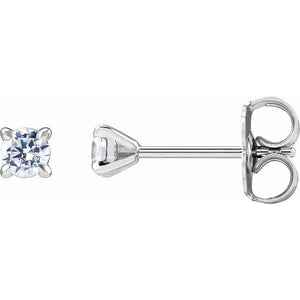 14K Gold Lab-Grown Diamond 4-Prong Claw Stud Earrings