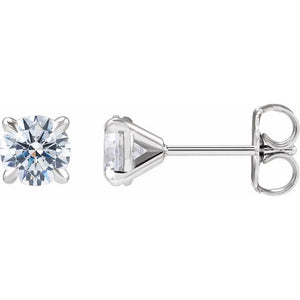 1 Ctw Lab-Grown Diamond 4-Prong Claw Cocktail Style Stud Earrings