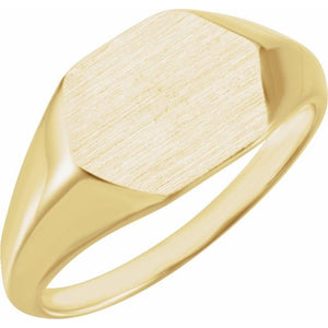 14K Gold Signet Ring - Options Available