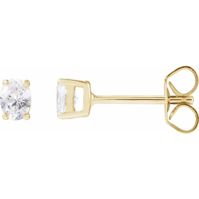 14K Gold Lab-Grown Diamond Stud Earrings - Options Available