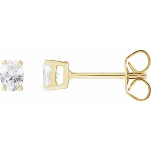 14K Gold Lab-Grown Diamond Stud Earrings - Options Available