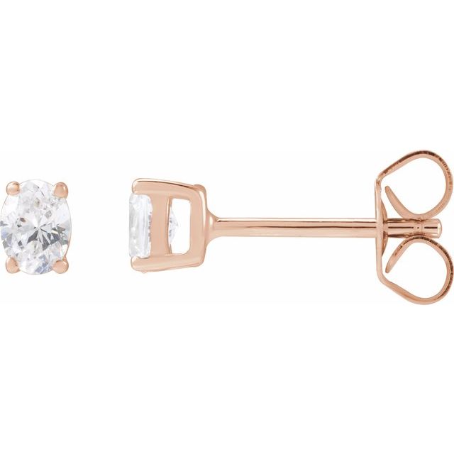 14K Gold Lab-Grown Diamond Stud Earrings - Options Available