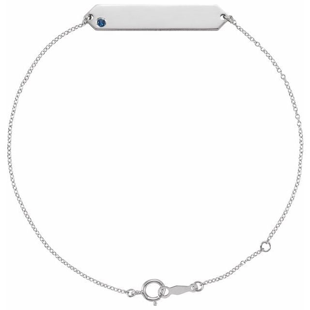 Natural Gemstone Geometric Bracelet in 14K Gold & Silver