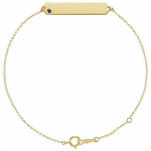 Natural Gemstone Geometric Bracelet in 14K Gold & Silver
