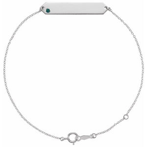 Lab-Grown Emerald, Ruby, Sapphire & Alexandrite Geometric Bracelet in 14K Gold & Silver