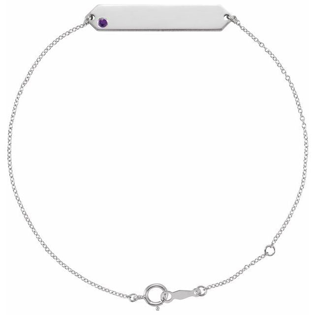 Natural Gemstone Geometric Bracelet in 14K Gold & Silver