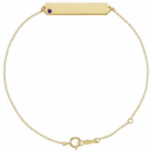 Natural Gemstone Geometric Bracelet in 14K Gold & Silver