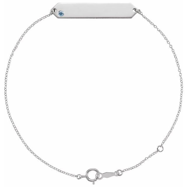 Natural Gemstone Geometric Bracelet in 14K Gold & Silver