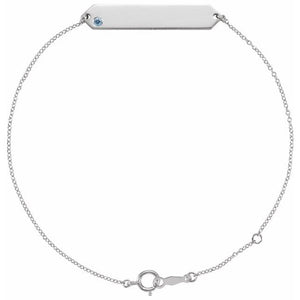 Natural Gemstone Geometric Bracelet in 14K Gold & Silver