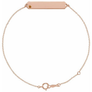 Natural Gemstone Geometric Bracelet in 14K Gold & Silver