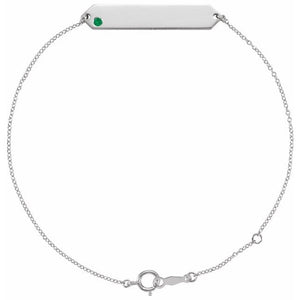 Natural Gemstone Geometric Bracelet in 14K Gold & Silver