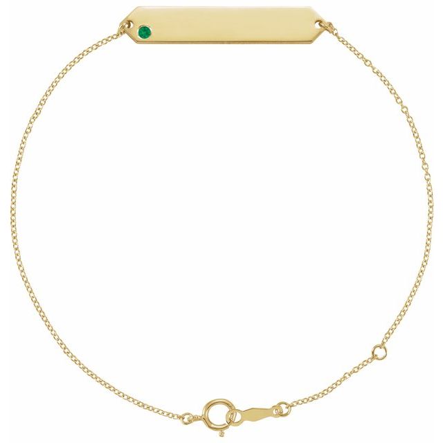 Natural Gemstone Geometric Bracelet in 14K Gold & Silver