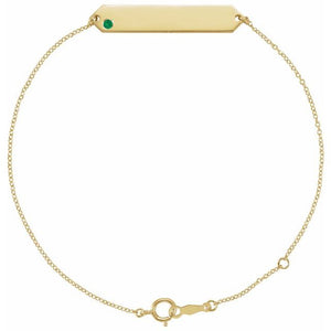 Natural Gemstone Geometric Bracelet in 14K Gold & Silver