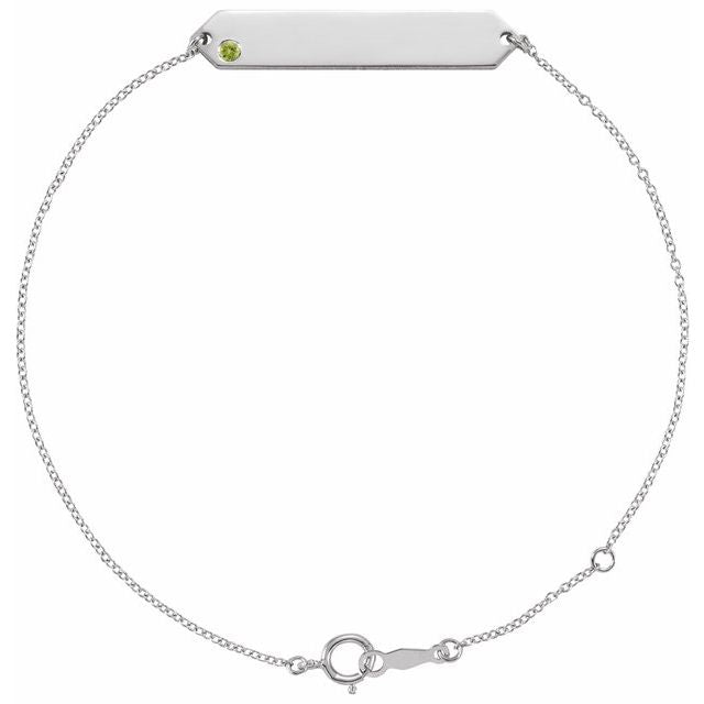 Natural Gemstone Geometric Bracelet in 14K Gold & Silver