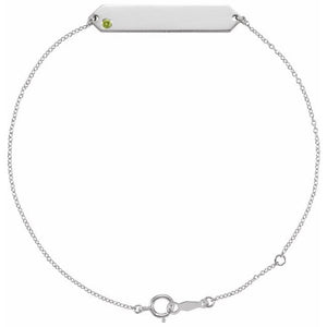 Natural Gemstone Geometric Bracelet in 14K Gold & Silver