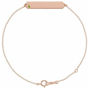 Natural Gemstone Geometric Bracelet in 14K Gold & Silver
