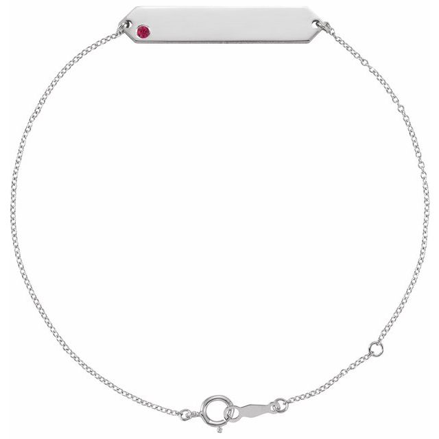 14K Gold Natural Mozambique Garnet Geometric Bracelet