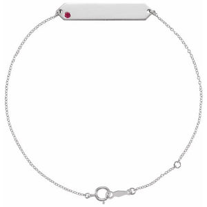 14K Gold Natural Mozambique Garnet Geometric Bracelet