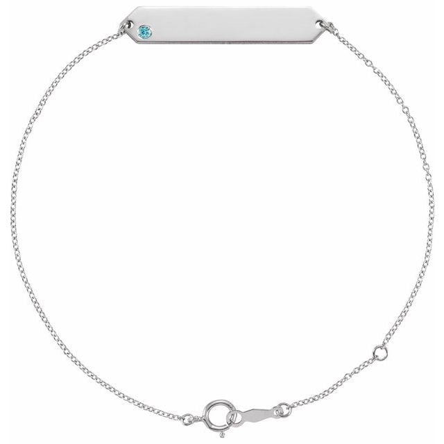 Natural Gemstone Geometric Bracelet in 14K Gold & Silver