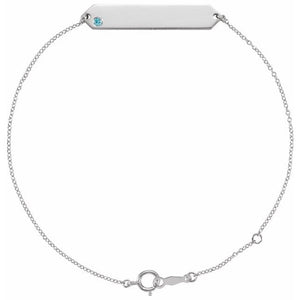 Natural Gemstone Geometric Bracelet in 14K Gold & Silver