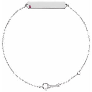 Natural Gemstone Geometric Bracelet in 14K Gold & Silver