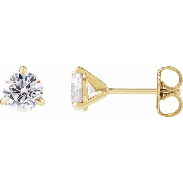 1 Ctw Lab-Grown Diamond 3-Prong Claw Cocktail Style Stud Earrings
