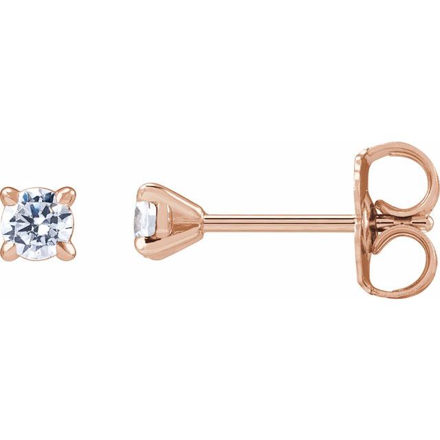 14K Gold Lab-Grown Diamond 4-Prong Claw Stud Earrings