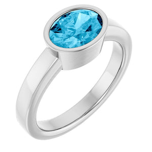 14K Gold, Sterling Silver & Platinum Solitaire Ring - Options Available