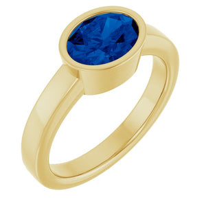 14K Gold Natural Mozambique Garnet Solitaire Ring - Options Available