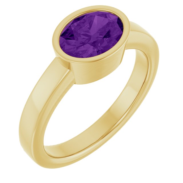 14K Gold Natural Mozambique Garnet Solitaire Ring - Options Available