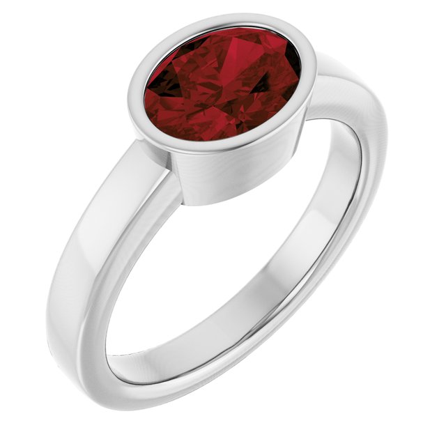 14K Gold Natural Mozambique Garnet Solitaire Ring - Options Available