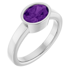 14K Gold Natural Mozambique Garnet Solitaire Ring - Options Available