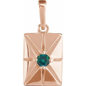 14K Gold Natural Alexandrite Pendant - Options Available