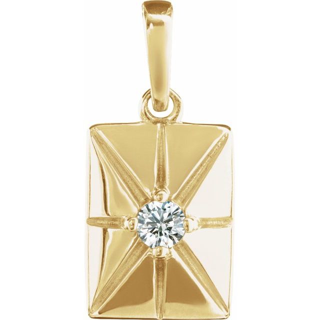 0.03 CTW Natural Diamond Round Pendant in 14K Gold, Platinum & Silver