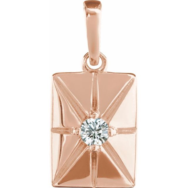 0.03 CTW Natural Diamond Round Pendant in 14K Gold, Platinum & Silver