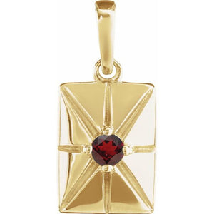 Natural Alexandrite Pendant in 14K Gold, Silver & Platinum