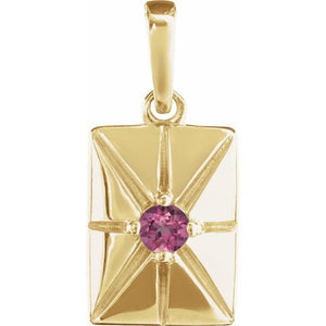 Natural Alexandrite Pendant in 14K Gold, Silver & Platinum