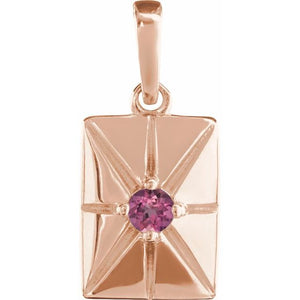 Natural Alexandrite Pendant in 14K Gold, Silver & Platinum