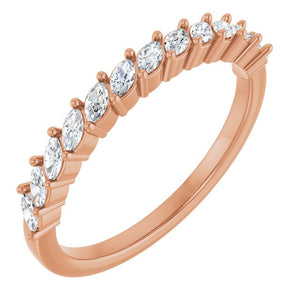 14K Gold & Platinum Natural Diamond Anniversary Band - Options Available