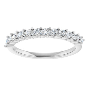 14K Gold & Platinum Natural Diamond Anniversary Band - Options Available