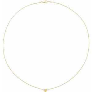 14K Gold Engravable Heart Disc Family Necklace